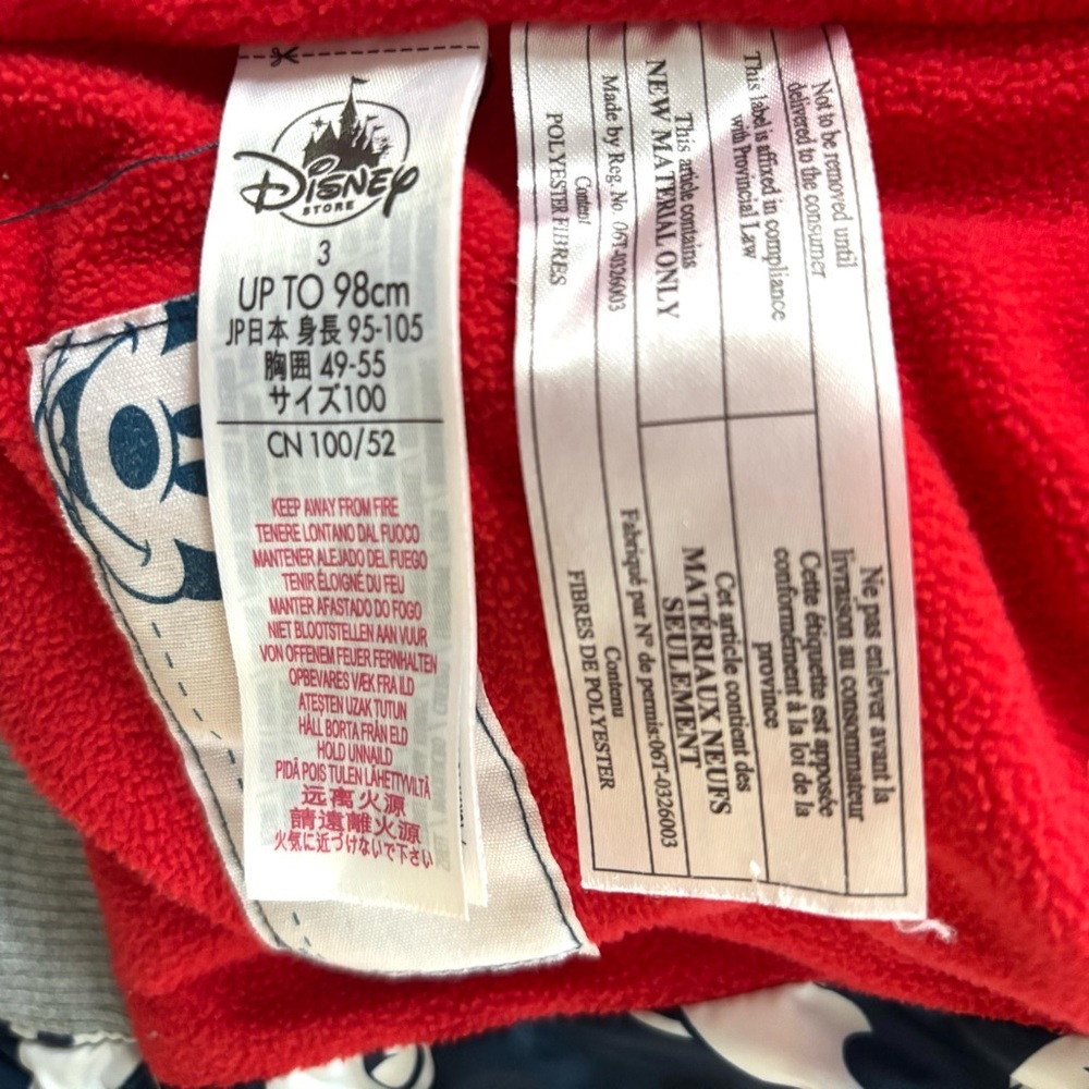 Disney Mickey Mouse Puffer Jacket Navy White sees SZ 3T NWOT - Picture 12 of 15